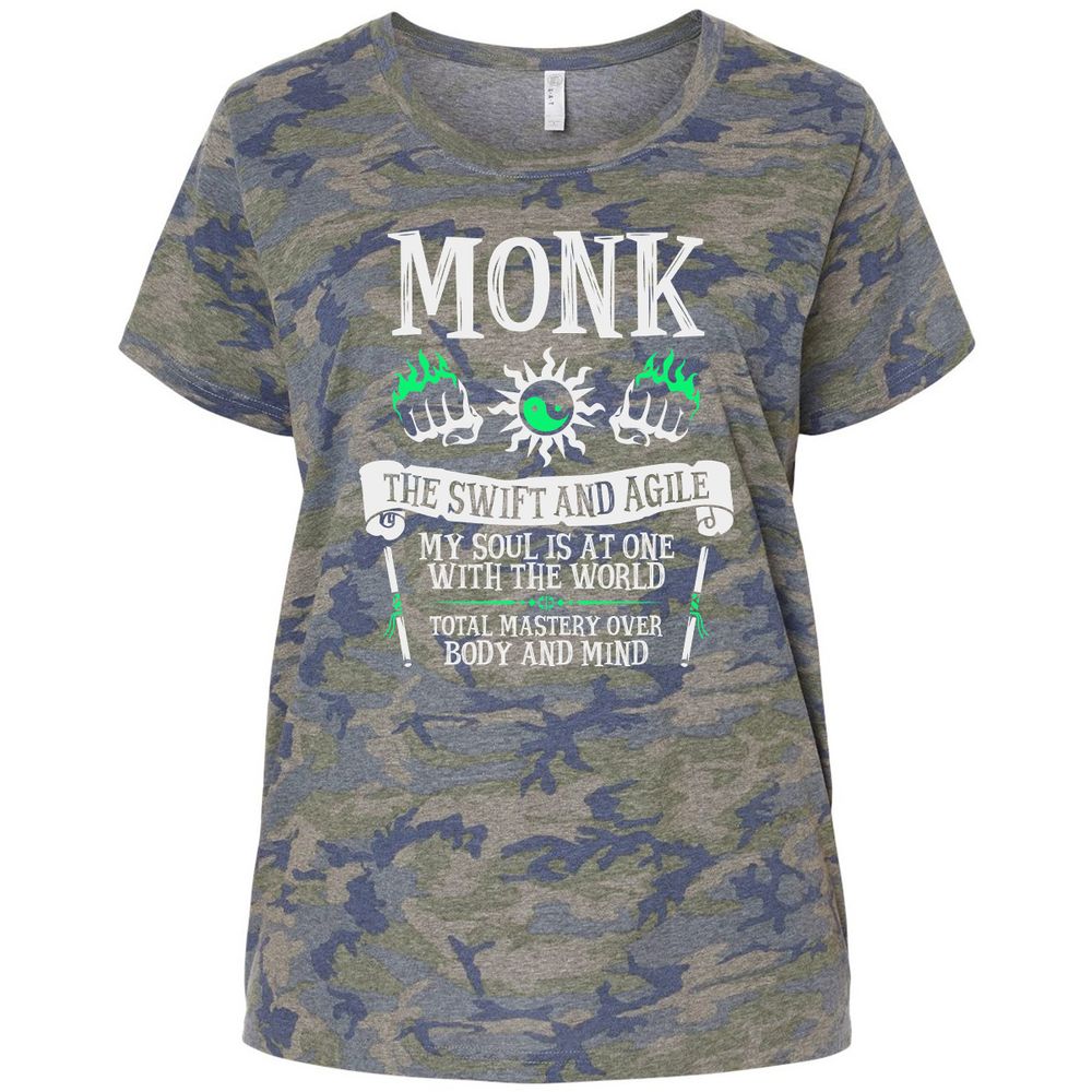 Ladies Curvy Jersey - C8L3GXGV - Vintage Camo - 5