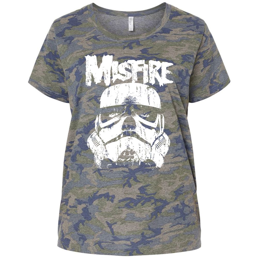 Ladies Curvy Jersey - 4BJM69W6 - Vintage Camo - 5