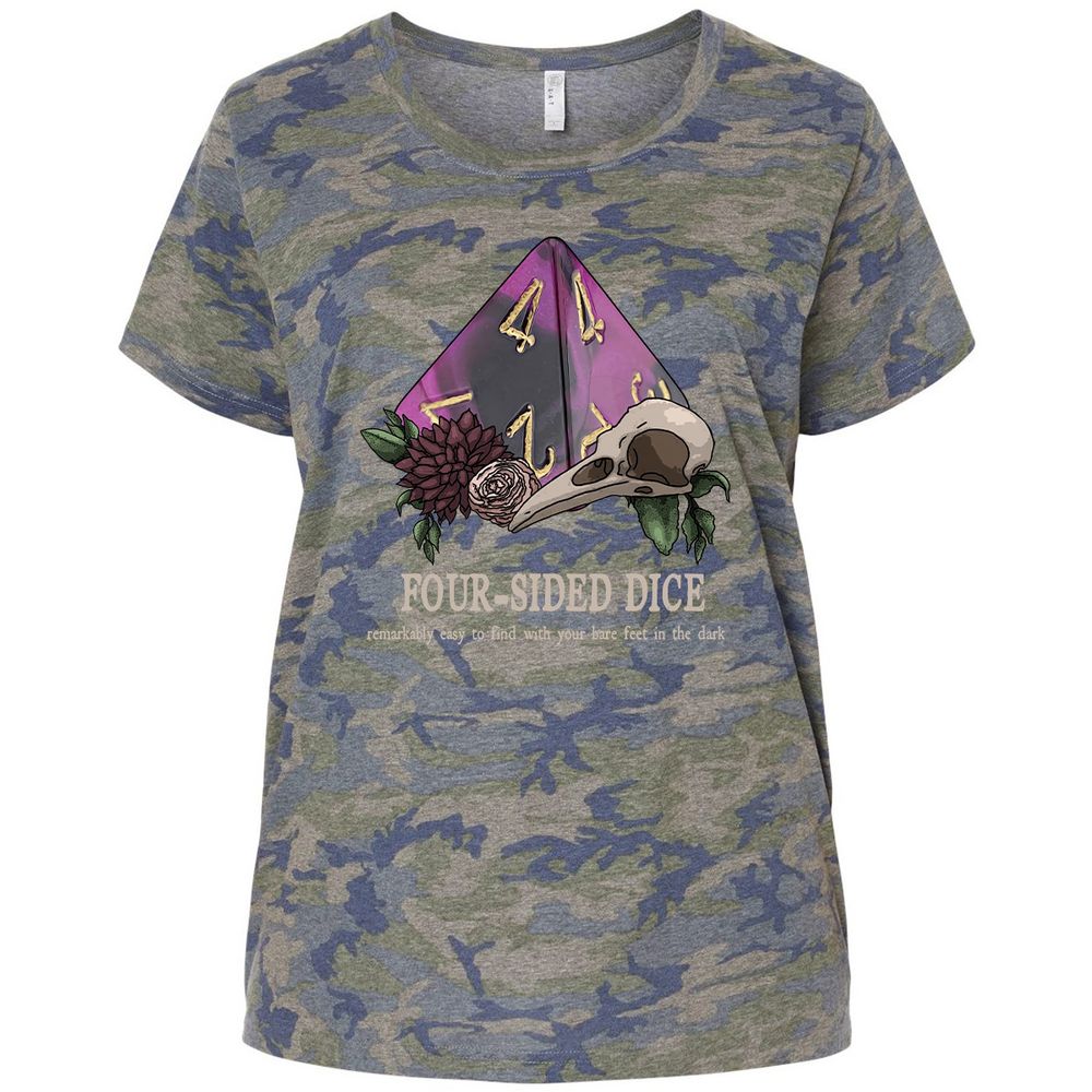 Ladies Curvy Jersey - YUU9HVH5 - Vintage Camo - 5
