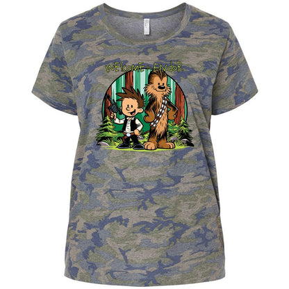 Ladies Curvy Jersey - 3W7UVUUP - Vintage Camo - 5