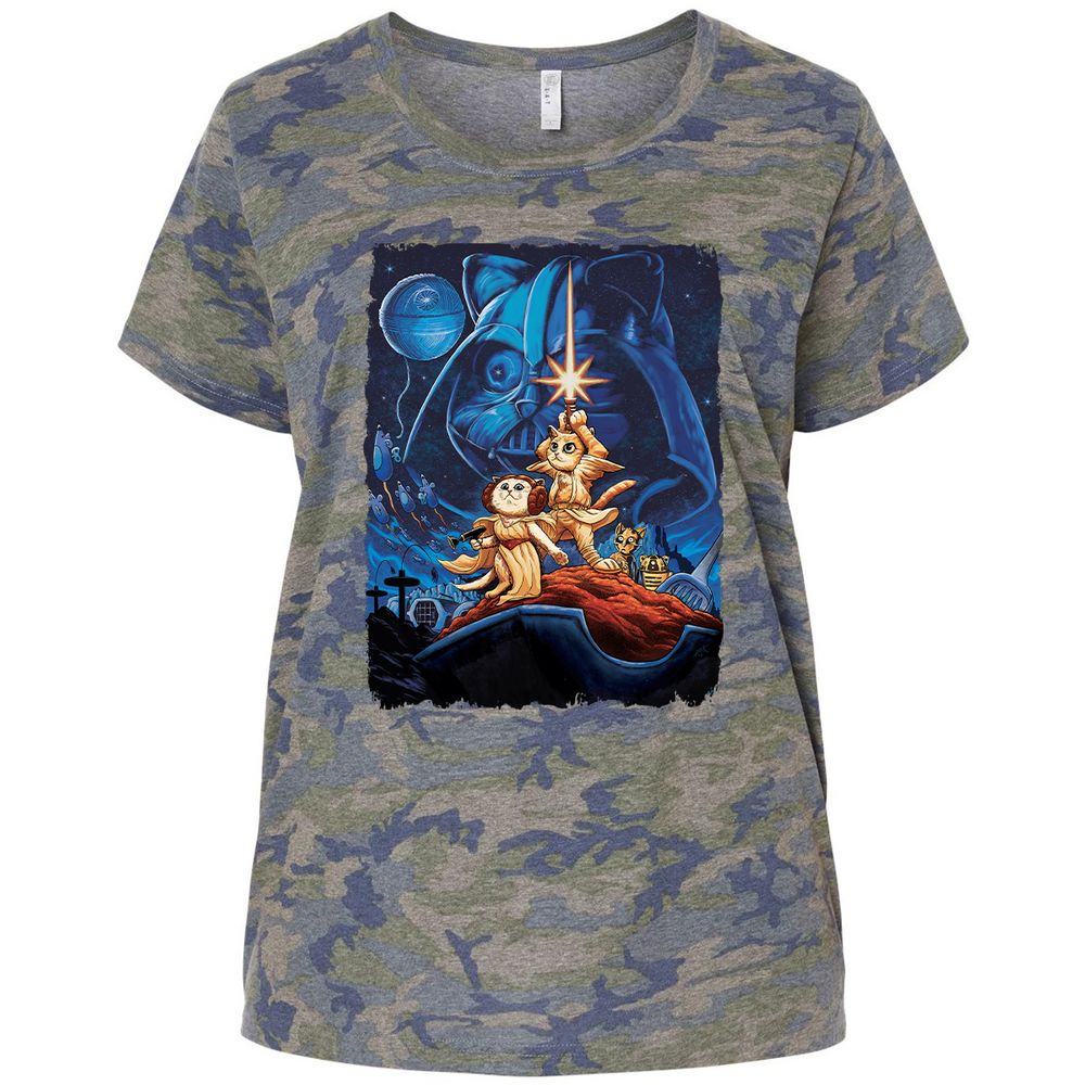 Ladies Curvy Jersey - W7HFD4V6 - Vintage Camo - 5