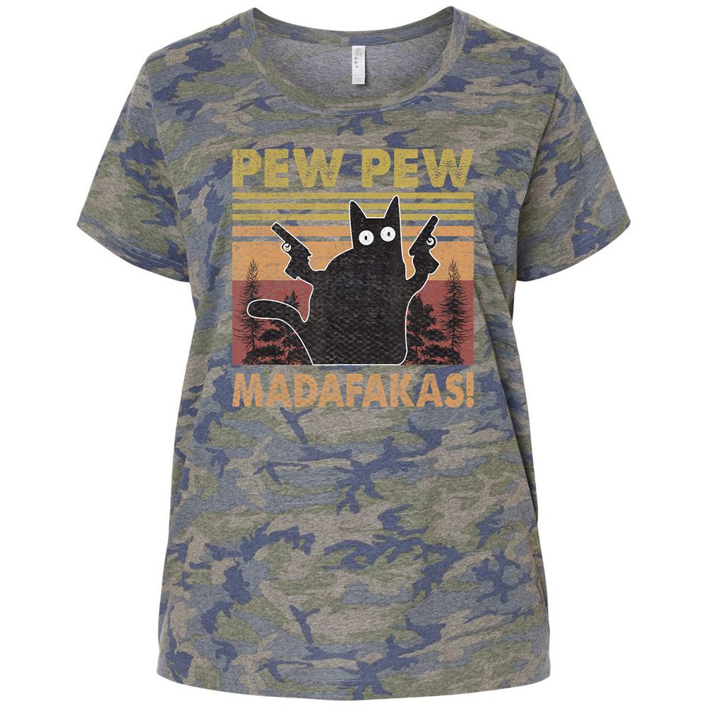 Ladies Curvy Jersey - B1Q1VEAU - Vintage Camo - 5