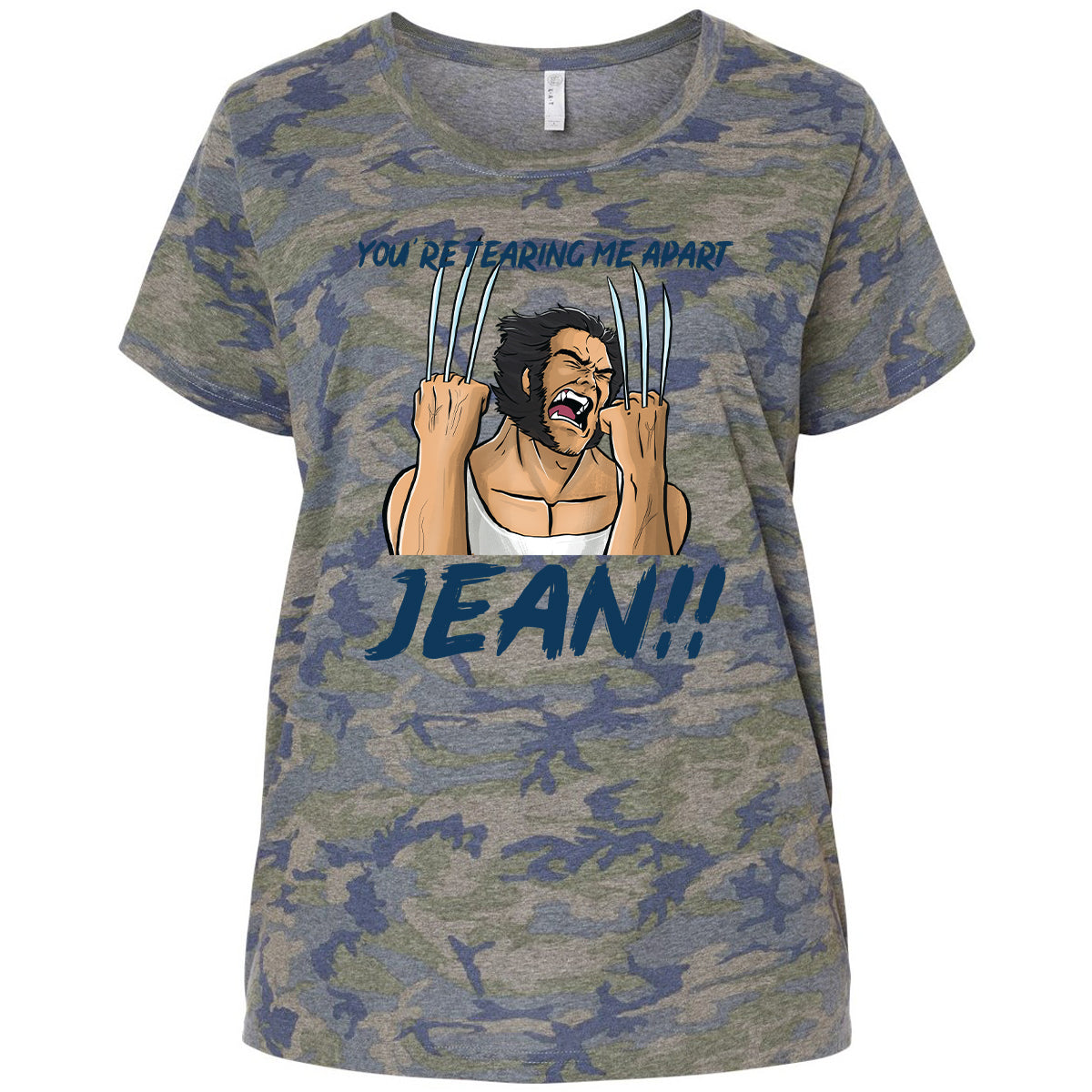 Ladies Curvy Jersey - YBV5D8DJ - Vintage Camo - 5