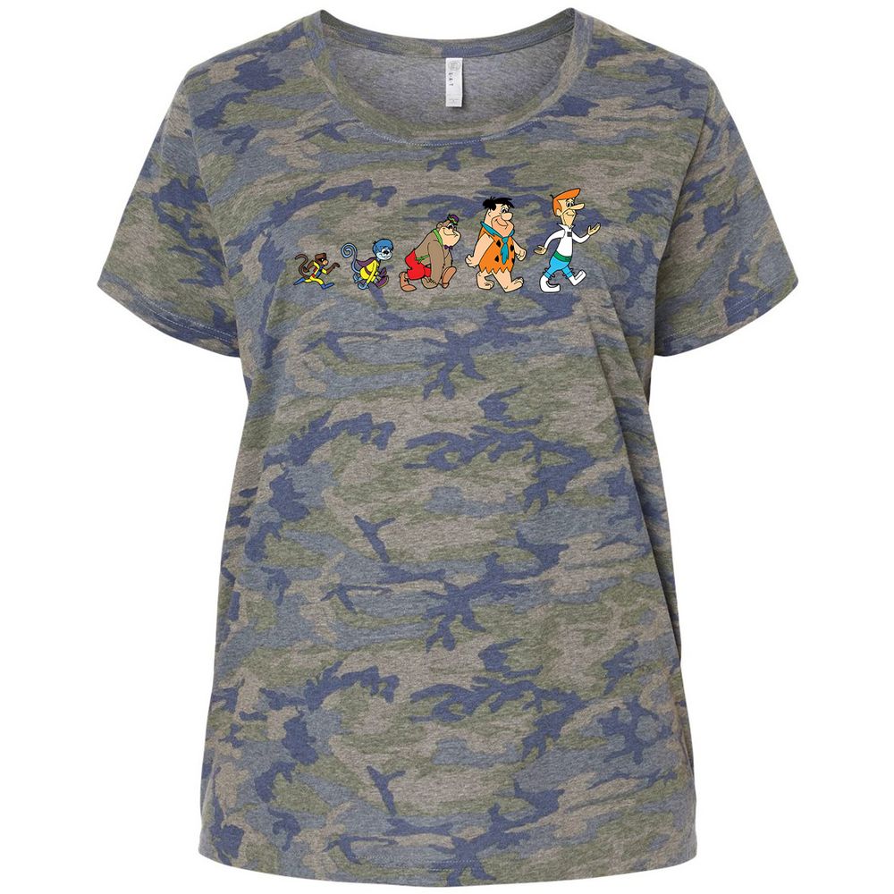 Ladies Curvy Jersey - U2QBYEJ9 - Vintage Camo - 5