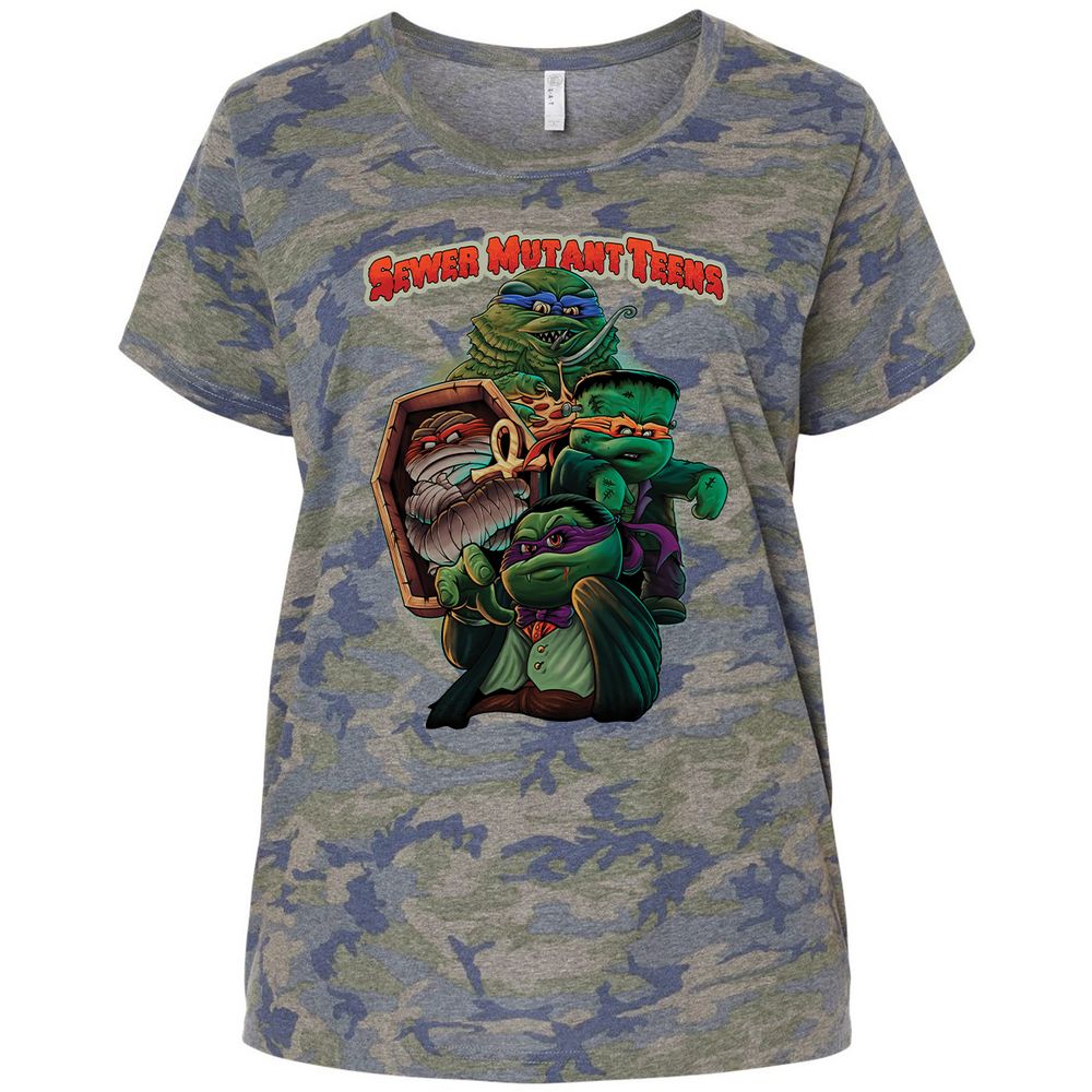 Ladies Curvy Jersey - X3XBLEZV - Vintage Camo - 5