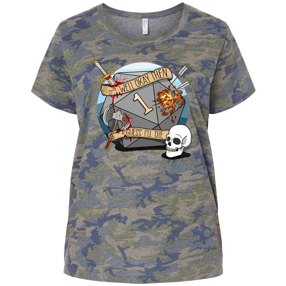 Ladies Curvy Jersey - QCPN7LWH - Vintage Camo - 5