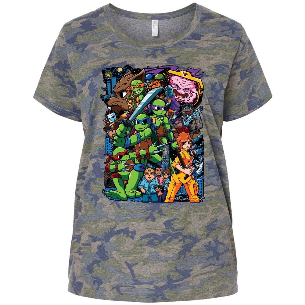 Ladies Curvy Jersey - F4965KFA - Vintage Camo - 5