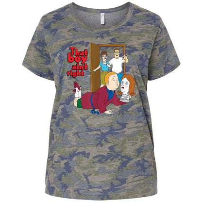 Ladies Curvy Jersey - P7WPNGS6 - Vintage Camo - 5