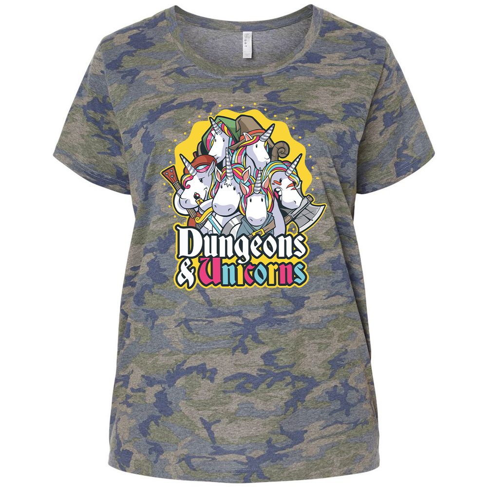 Ladies Curvy Jersey - B4WWDSAW - Vintage Camo - 5