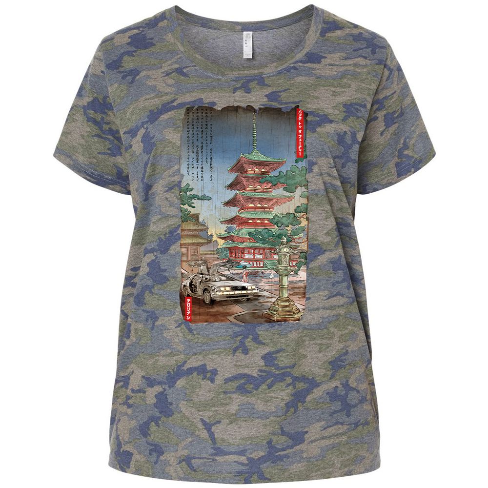 Ladies Curvy Jersey - 877KQZD7 - Vintage Camo - 5