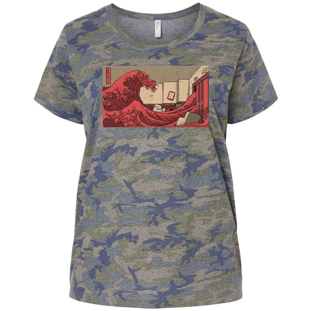 Ladies Curvy Jersey - A38MK3V9 - Vintage Camo - 5