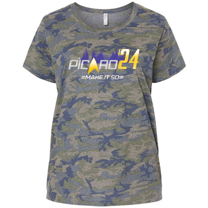 Ladies Curvy Jersey - RC333X4B - Vintage Camo - 5