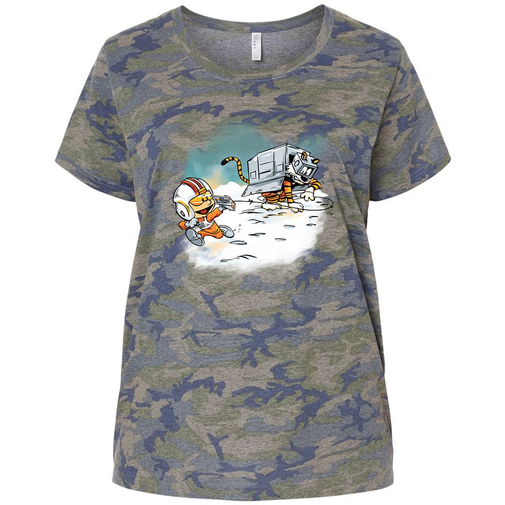 Ladies Curvy Jersey - 9CAUKCZ3 - Vintage Camo - 5