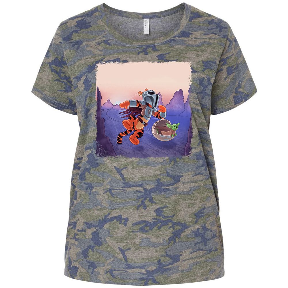 Ladies Curvy Jersey - KHTWFBDH - Vintage Camo - 5