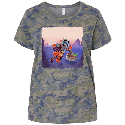 Ladies Curvy Jersey - KHTWFBDH - Vintage Camo - 5