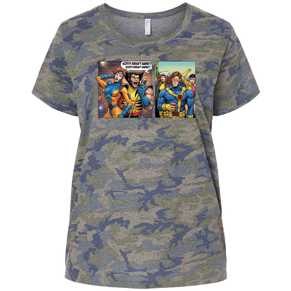 Ladies Curvy Jersey - UWR2K8XZ - Vintage Camo - 5