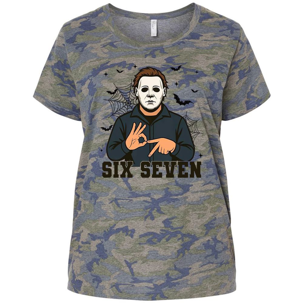 Ladies Curvy Jersey - E5P8YKAY - Vintage Camo - 5