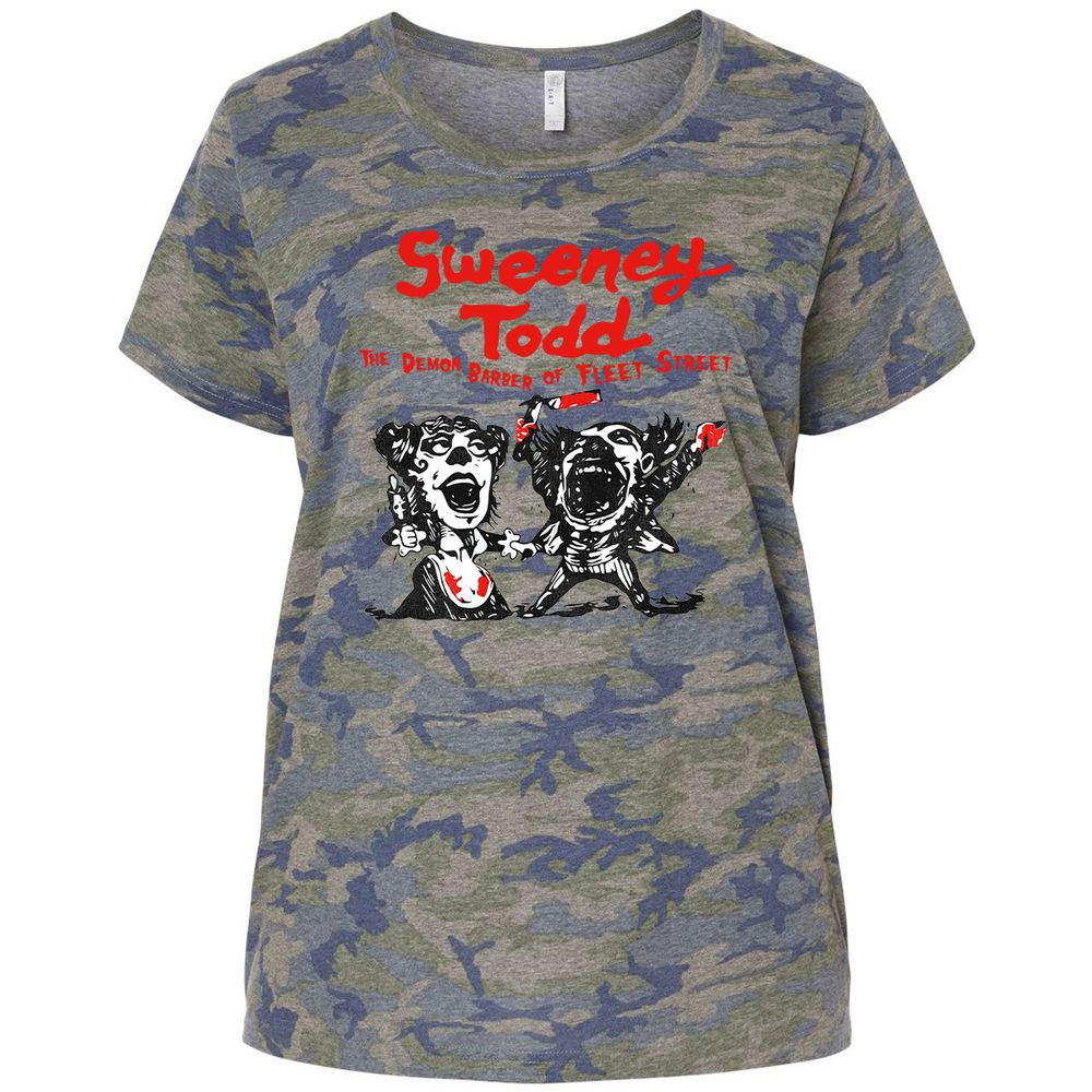 Ladies Curvy Jersey - NBDWZDMF - Vintage Camo - 5