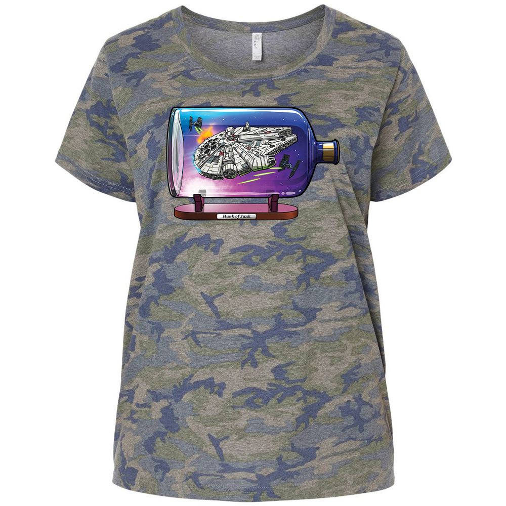 Ladies Curvy Jersey - WH86F6C5 - Vintage Camo - 5