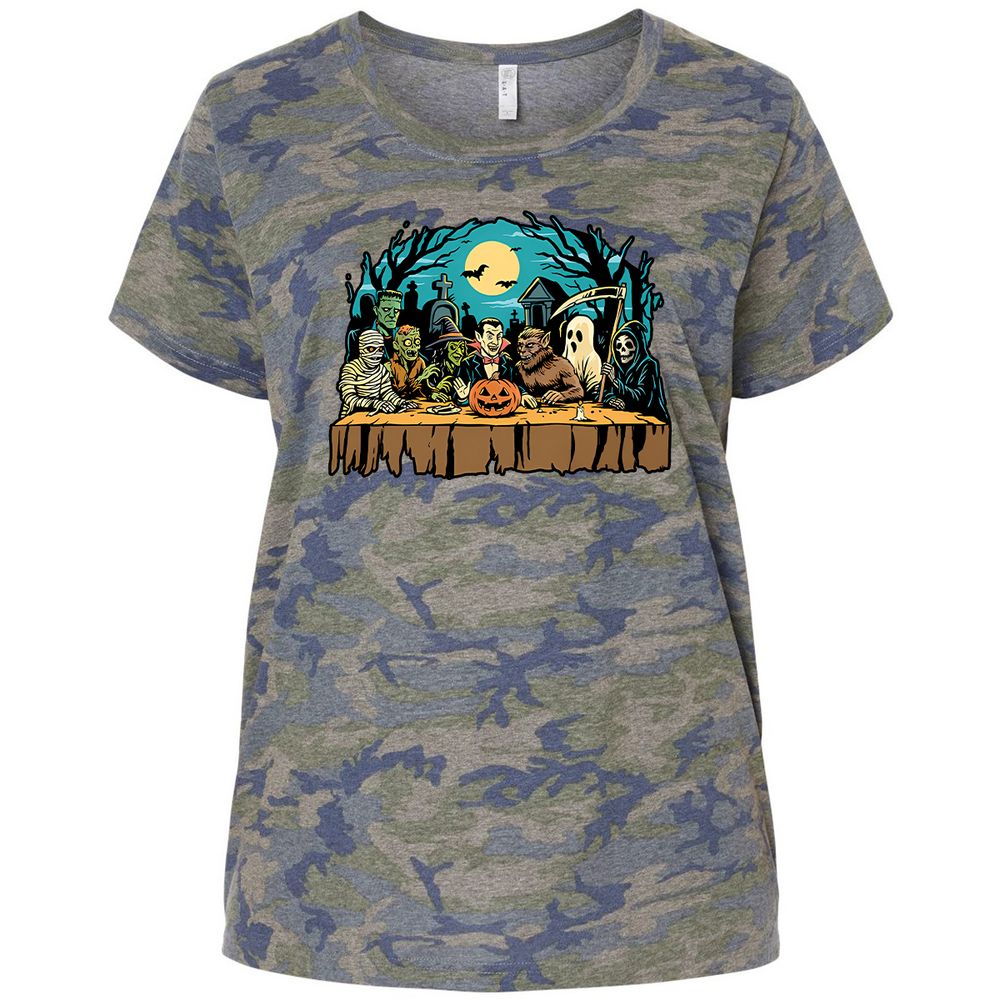 Ladies Curvy Jersey - WHCK8PGE - Vintage Camo - 5