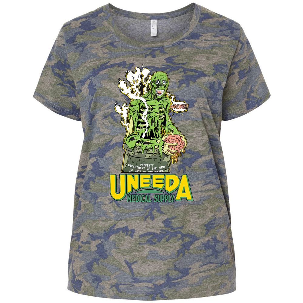 Ladies Curvy Jersey - QUF2J16R - Vintage Camo - 5