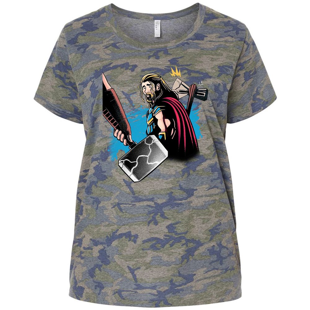 Ladies Curvy Jersey - CNHQ9FK3 - Vintage Camo - 5