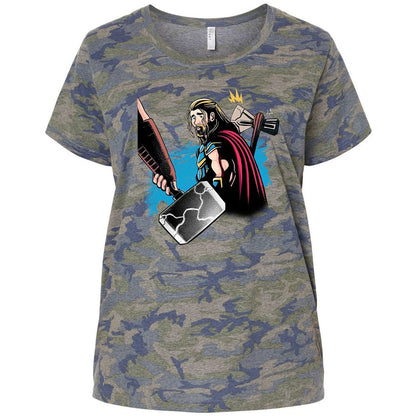 Ladies Curvy Jersey - CNHQ9FK3 - Vintage Camo - 5