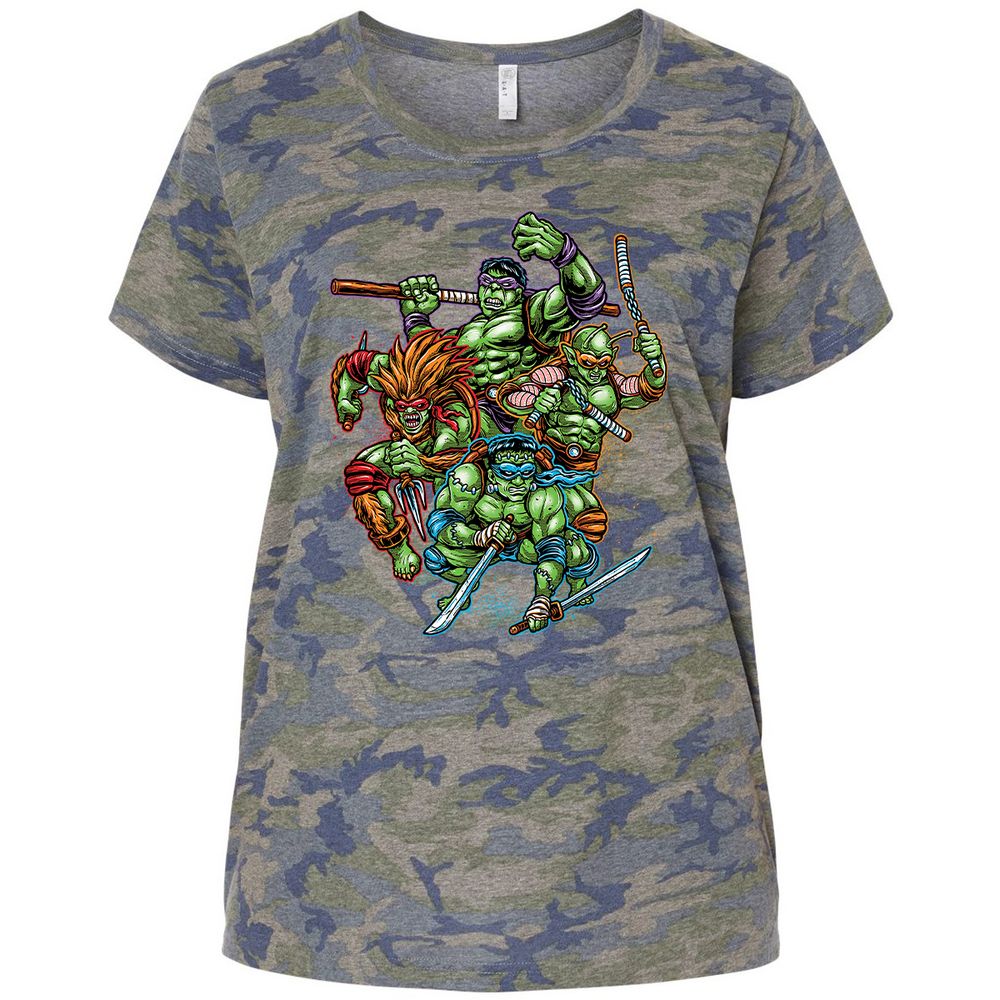 Ladies Curvy Jersey - PBKL14SK - Vintage Camo - 5