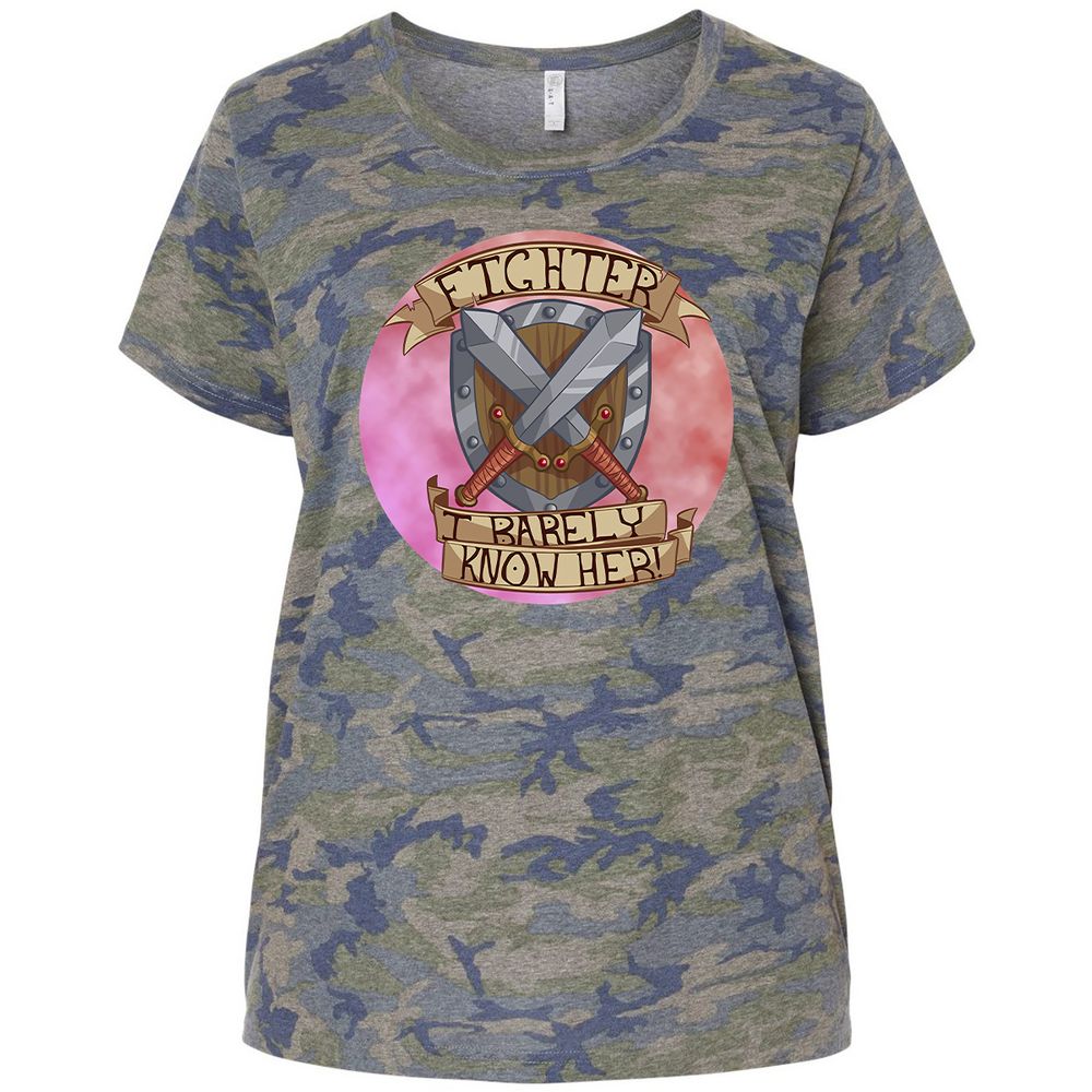 Ladies Curvy Jersey - K39A9XKM - Vintage Camo - 5