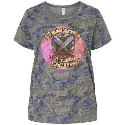 Ladies Curvy Jersey - K39A9XKM - Vintage Camo - 5