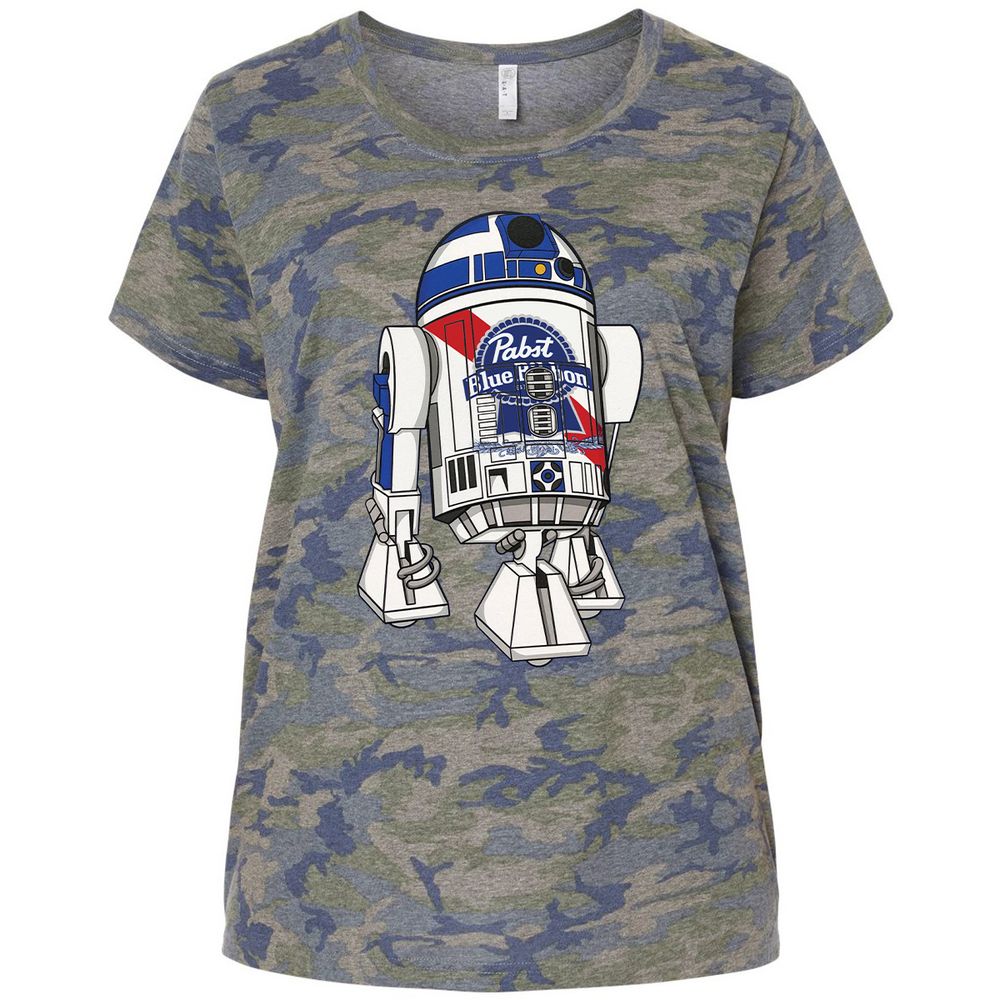 Ladies Curvy Jersey - YB9X2YRD - Vintage Camo - 5