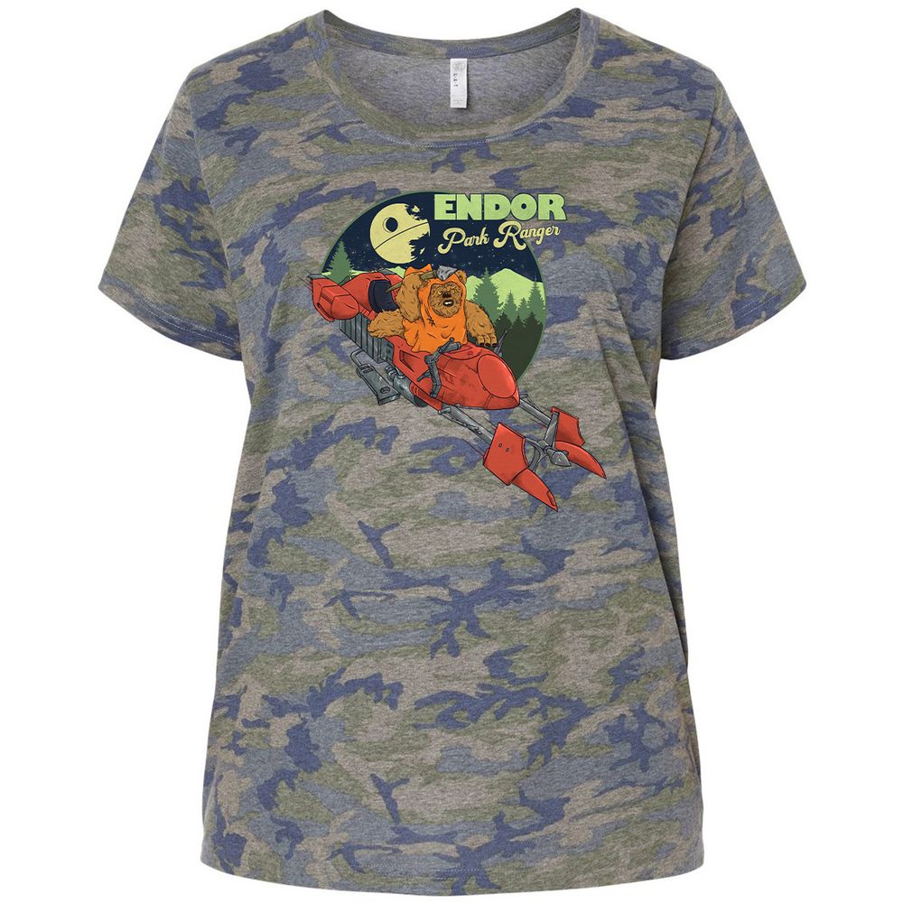 Ladies Curvy Jersey - 4F8NQE65 - Vintage Camo - 5