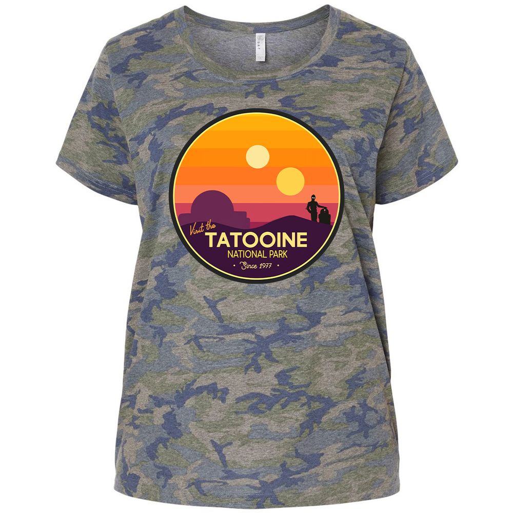 Ladies Curvy Jersey - CN7V1S5J - Vintage Camo - 5