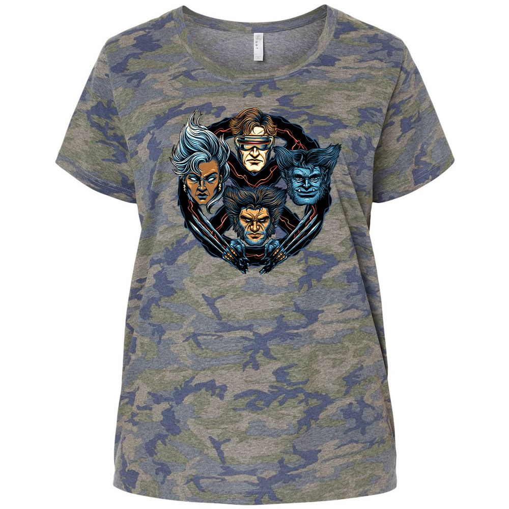 Ladies Curvy Jersey - 36ZT54XK - Vintage Camo - 5