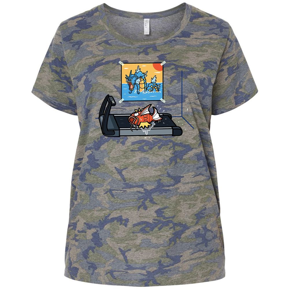 Ladies Curvy Jersey - XRCQ44G8 - Vintage Camo - 5