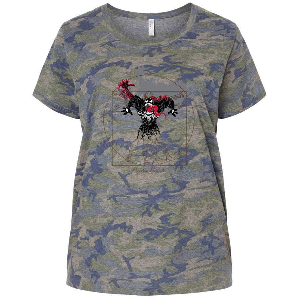 Ladies Curvy Jersey - TQDX9V6J - Vintage Camo - 5