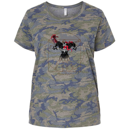 Ladies Curvy Jersey - TQDX9V6J - Vintage Camo - 5