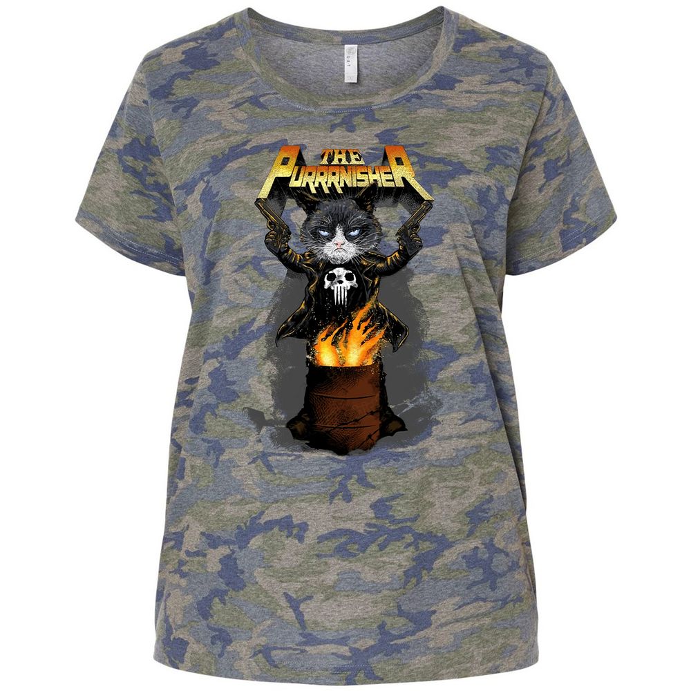 Ladies Curvy Jersey - T8YV5QEQ - Vintage Camo - 5