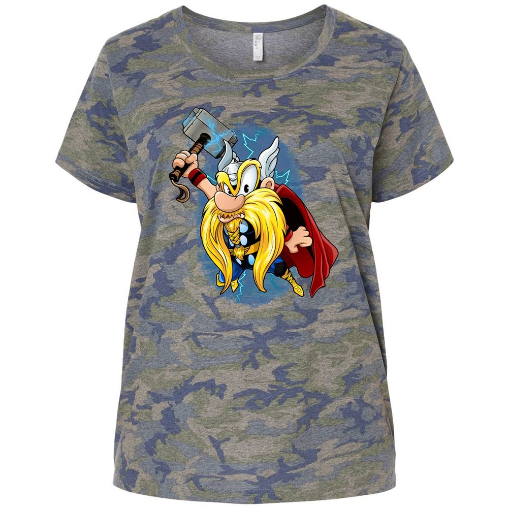 Ladies Curvy Jersey - WBEPTY4T - Vintage Camo - 5