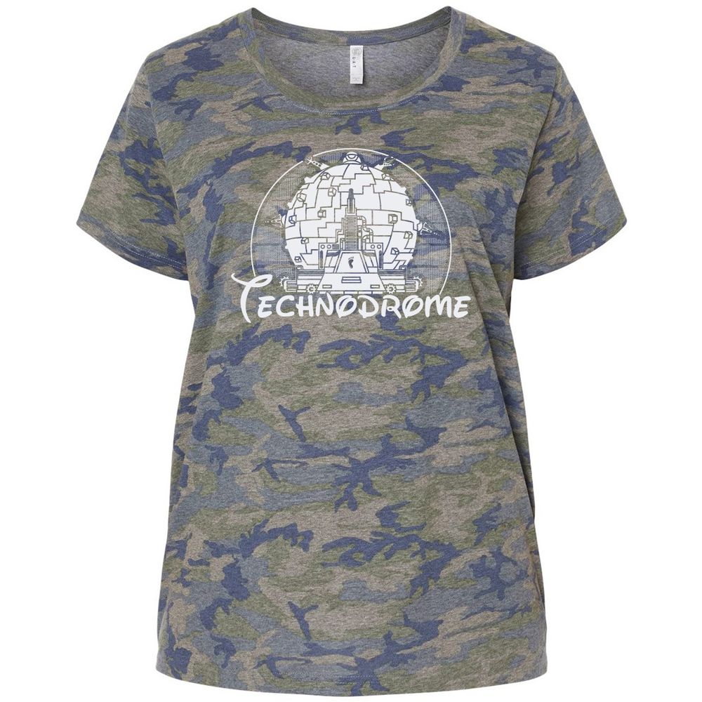 Ladies Curvy Jersey - AMWE1Q9Q - Vintage Camo - 5