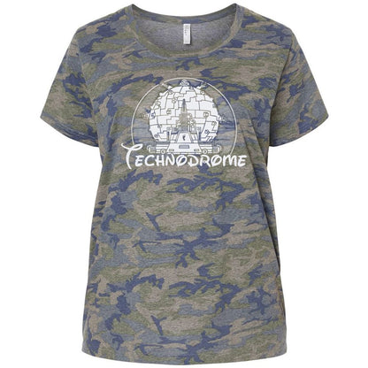 Ladies Curvy Jersey - AMWE1Q9Q - Vintage Camo - 5