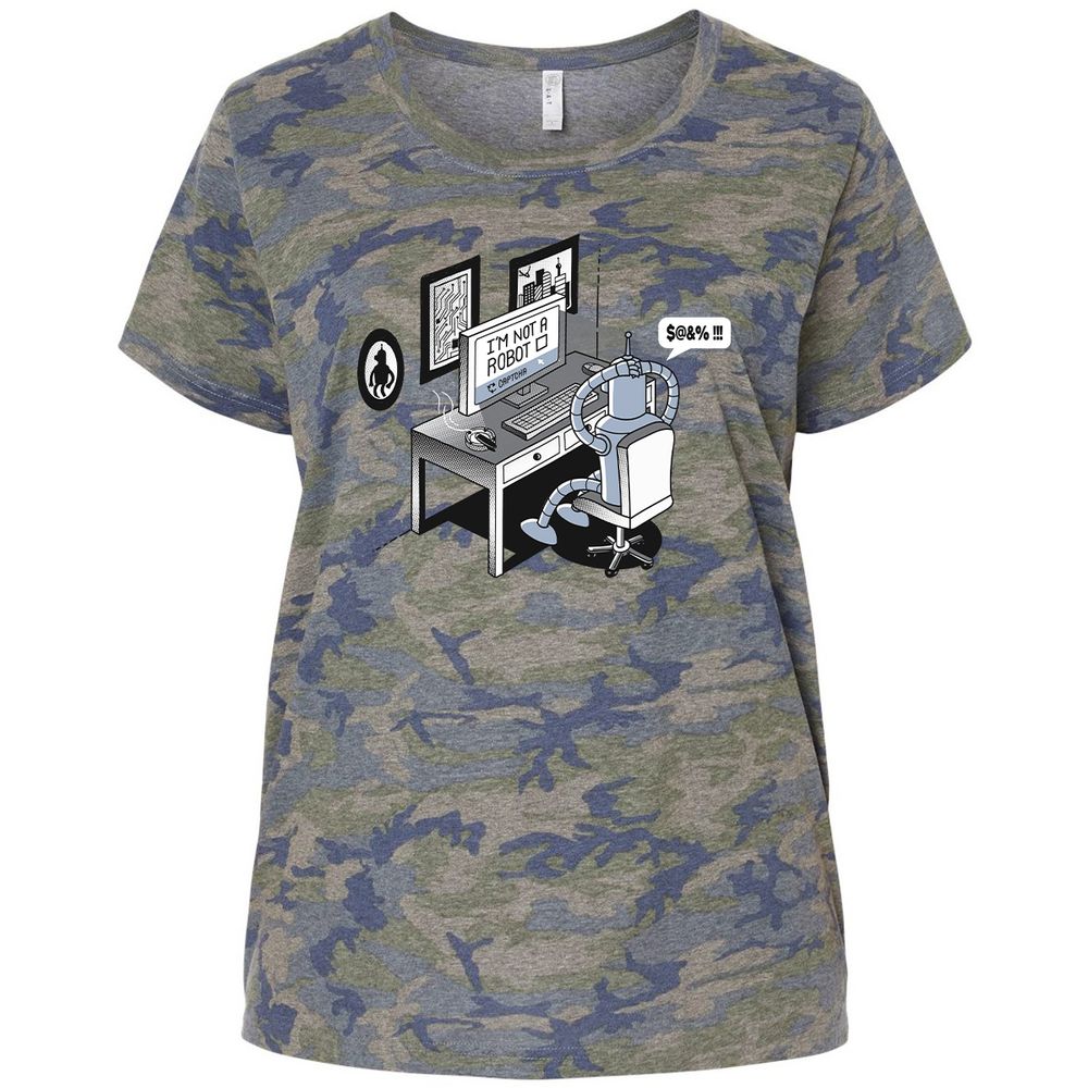 Ladies Curvy Jersey - 88WRUHHJ - Vintage Camo - 5