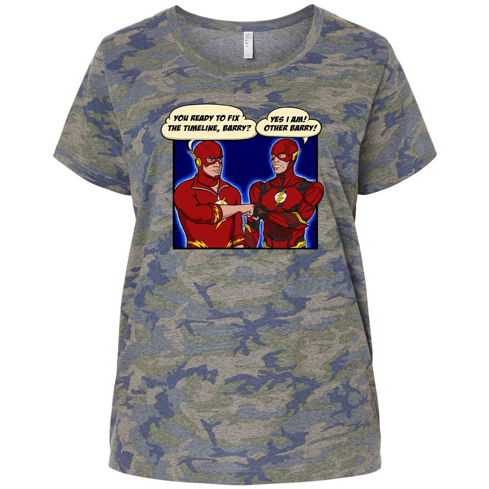 Ladies Curvy Jersey - R4BUX3TW - Vintage Camo - 5