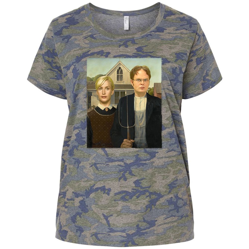 Ladies Curvy Jersey - 8ZXR7676 - Vintage Camo - 5