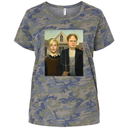 Ladies Curvy Jersey - 8ZXR7676 - Vintage Camo - 5