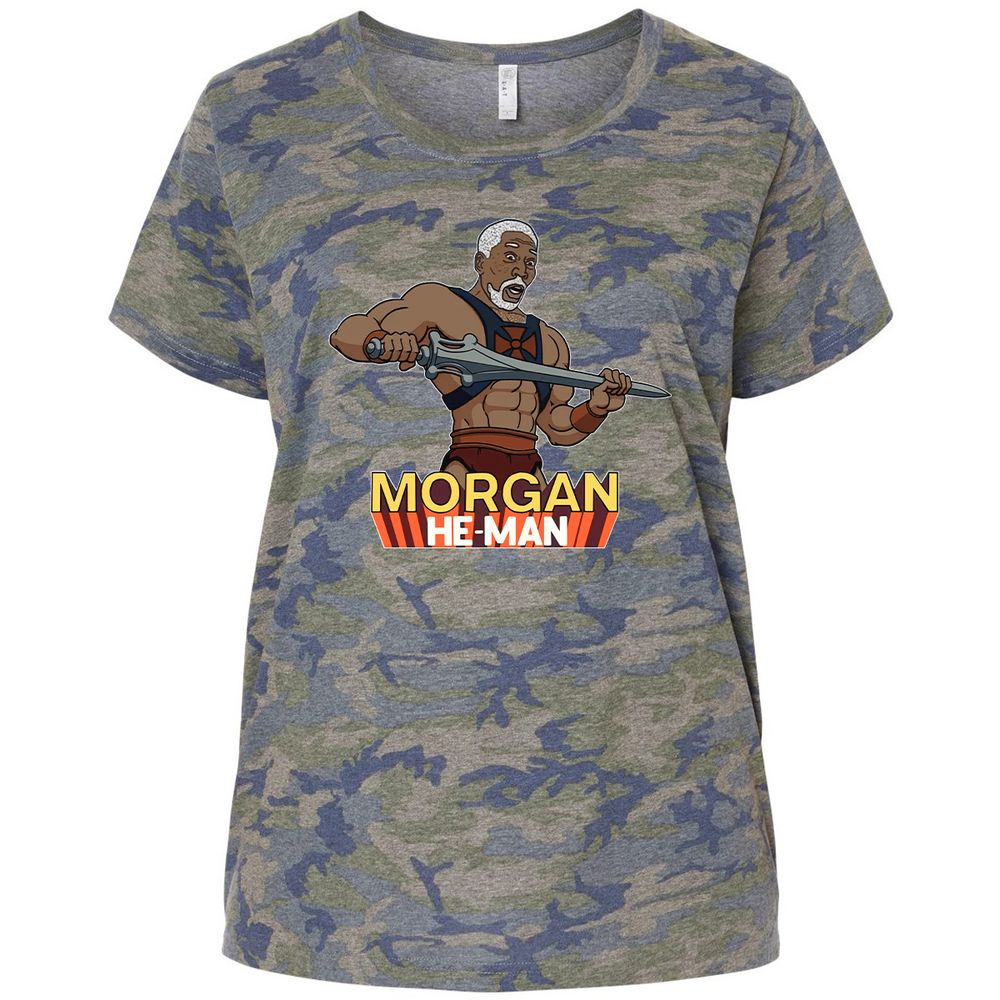 Ladies Curvy Jersey - C5ZA7Q7J - Vintage Camo - 5