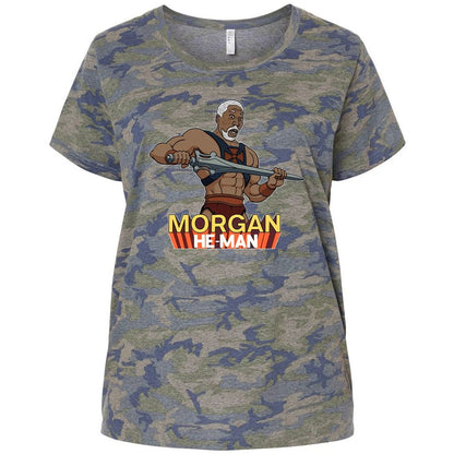 Ladies Curvy Jersey - C5ZA7Q7J - Vintage Camo - 5