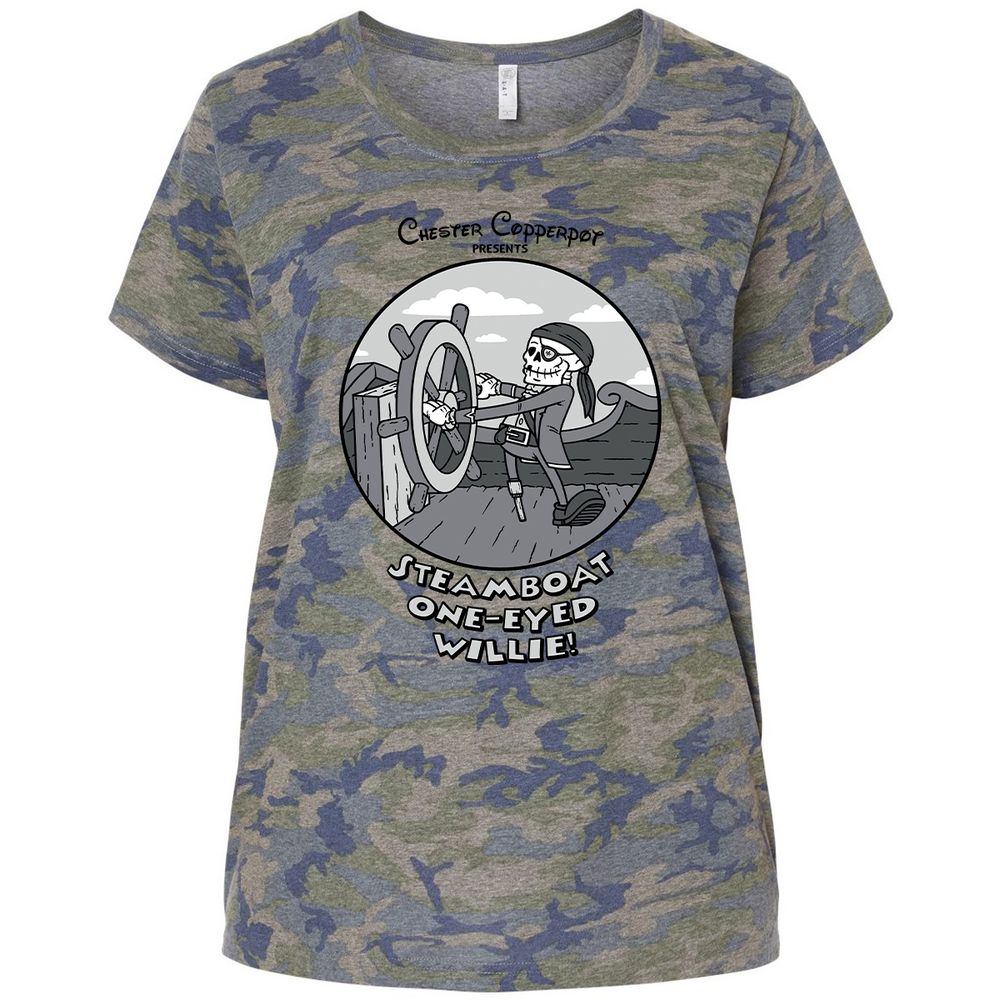 Ladies Curvy Jersey - D5VGA7HN - Vintage Camo - 5