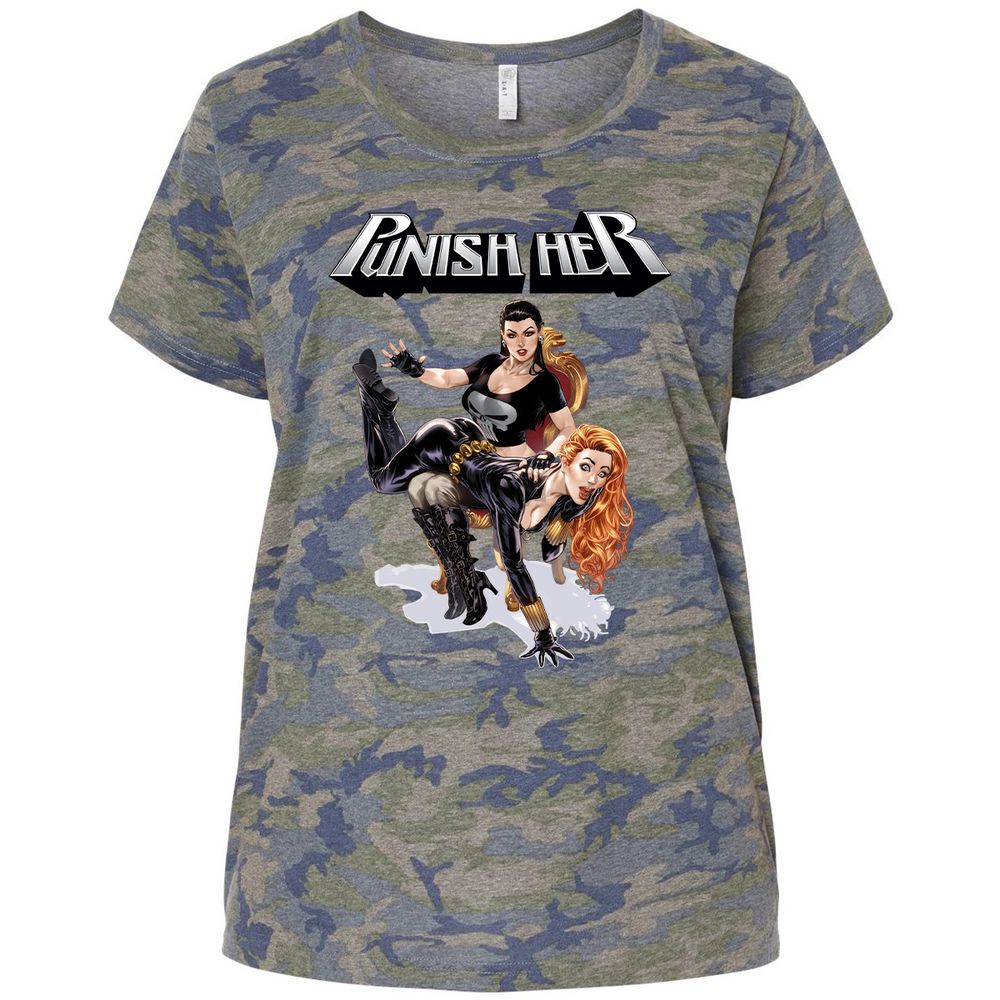 Ladies Curvy Jersey - 1K88BXVU - Vintage Camo - 5