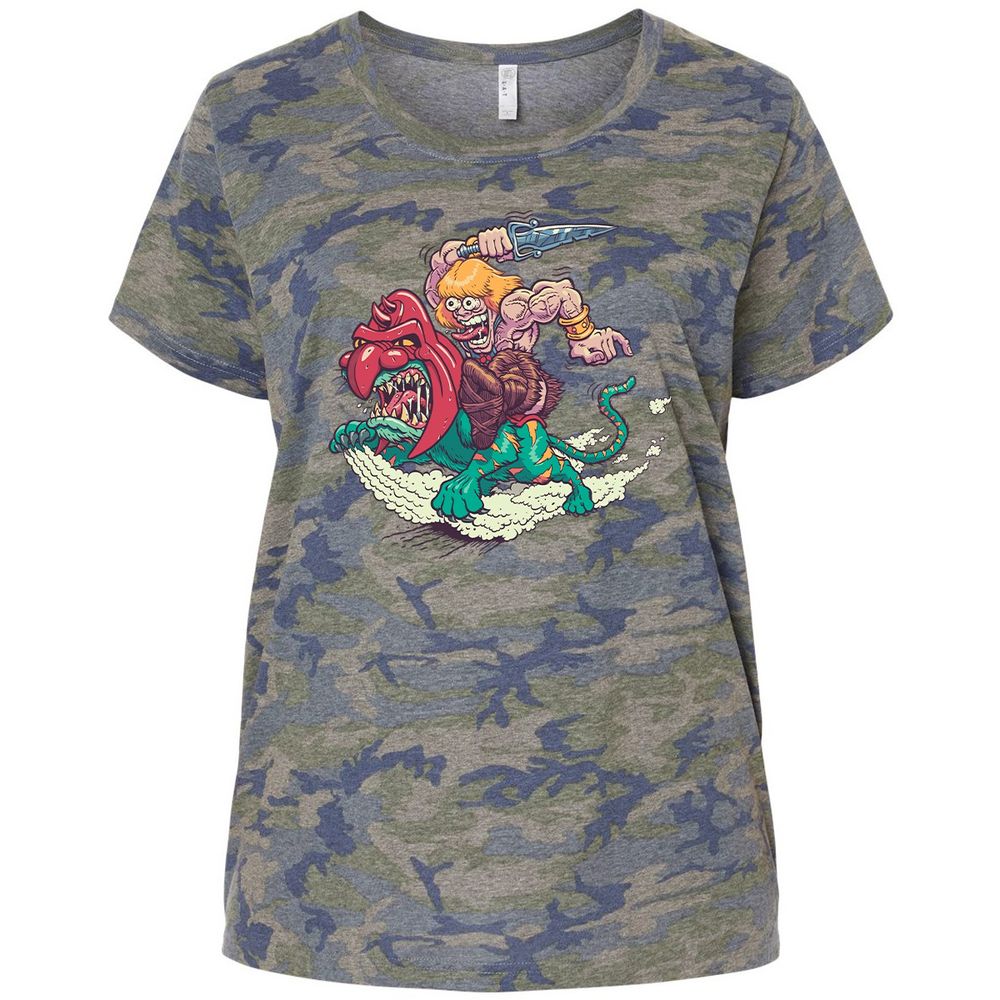 Ladies Curvy Jersey - P591LDYH - Vintage Camo - 5